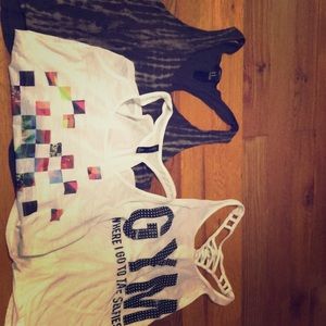 Collection of three tank tops